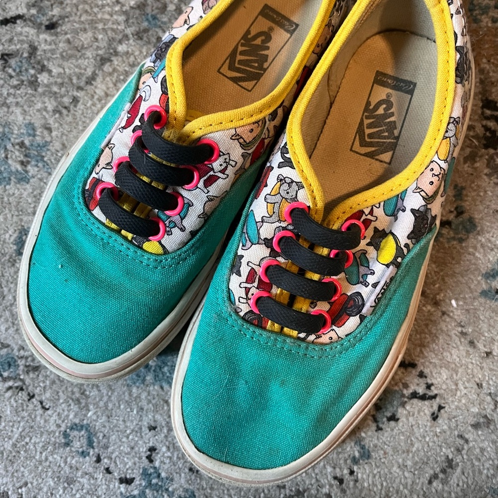 Vans Kids Shoes size 13.5 Cat Lightening Bold Elastic Shoelaces